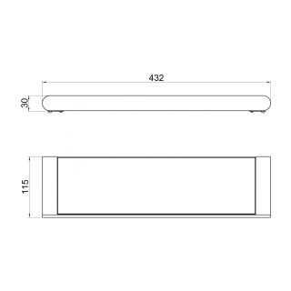 Полка стеклянная Timo Saona 13072/00 хром