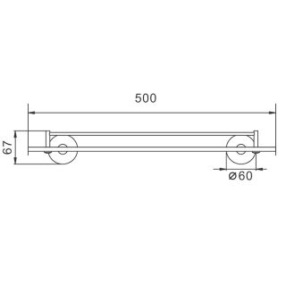 Стеклянная полка для ванной Frap F30207 черный