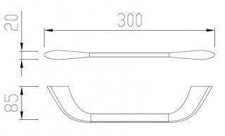 Полотенцедержатель ABBER Nord AA1551B 30см чёрный матовый