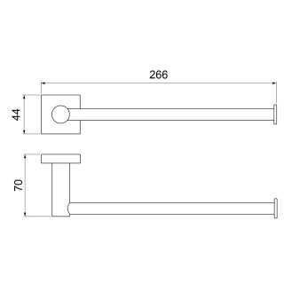 Полотенцедержатель Timo Selene 12054/03 чёрный