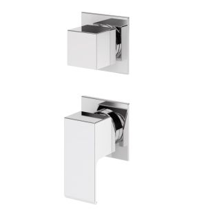 Встраиваемый однорычажный смеситель для душа с поворотным переключателем на 4 выхода, хром Cezares PORTA-VDIM4-M-01