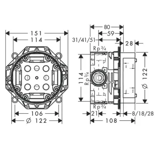 Смеситель для душа Hansgrohe Logis E 71404000S хром