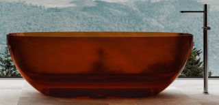 Прозрачная ванна ABBER Kristall AT9703Opal из полиэфирной смолы 170x75см коричневый