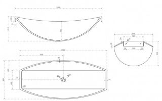 Прозрачная ванна ABBER Kristall AT9704Rubin подвесная 180x80см красный