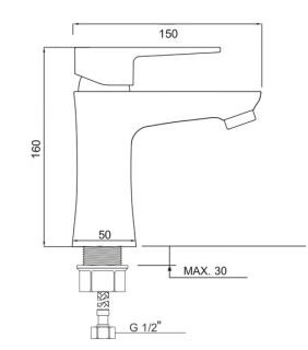 Смеситель для раковины РМС PL6-001F белый