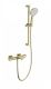 Смеситель для ванны с душевым гарнитуром Wonzon & Woghand WW-C2021-A-BG с термостатом брашированное золото