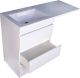 Тумба под раковину Style Line Даллас 120 СС-00002272  (3 ящ.) Люкс белая, PLUS под стиральную машинку