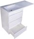 Тумба под раковину Style Line Даллас 120 СС-00002272  (3 ящ.) Люкс белая, PLUS под стиральную машинку