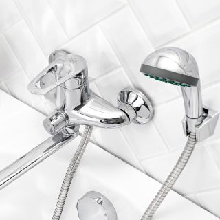 Смеситель для ванны с душем РМС SL139-006E хром