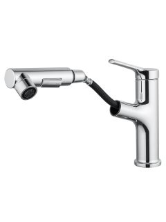 Смеситель для раковины Wonzon & Woghand WW-A40862-CR с выдвижным изливом хром