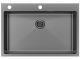 Мойка кухонная Paulmark Kroner-Edge PM777551-GM воронёная сталь