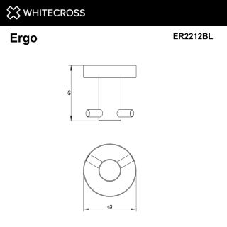 Крючок двойной WHITECROSS Ergo ER2212GM оружейная сталь