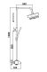 Душевая стойка Rose R3736 с термостатом хром