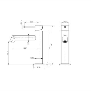 Смеситель для раковины Wonzon & Woghand WW-H1063-MB чёрный матовый