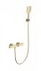 Смеситель для душа Wonzon & Woghand Twist WW-B2025-A-BG с термостатом брашированное золото