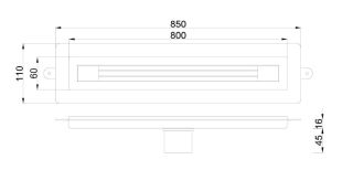 Душевой лоток Boheme B&T Infinity 981-80-B 80см чёрный