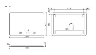 Зеркало c подсветкой Sancos Ray RA1200 120 см