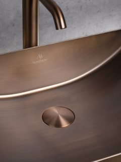 Раковина AltroBagno Futuro 001016 BrAn из нержавеющей стали бронза состаренная