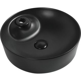 Раковина накладная Aquanet Moon-2-MB 273671 43 см чёрный матовый