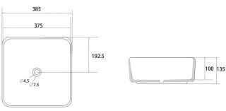 Раковина ABBER Rechteck AC2211MBG 39см тёмно-зелёный матовый