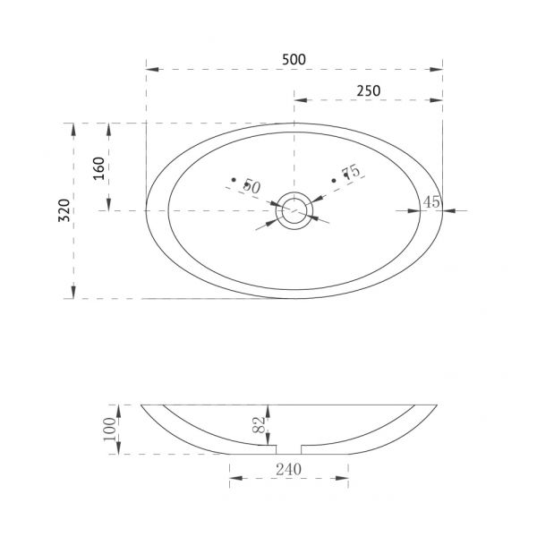 Раковина ABBER Kristall AT2810Topas 50см оранжевый