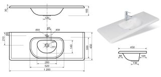 Раковина Эстет Olivia silk ФР-00014957 120см белый