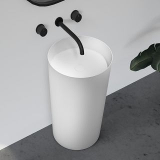 Напольная раковина ABBER Stein AS2506-H 45см белый матовый