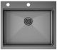 Мойка кухонная Paulmark Kroner-Pro PM705951-GM воронёная сталь