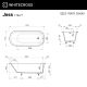 Ванна из искусственного камня WHITECROSS Jess 0223.170071.2XXXX 170x70 см RAL мат