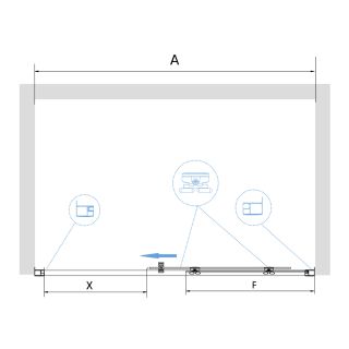Душевая дверь RGW Passage PA-14B 160x195см чёрный 41081416-14