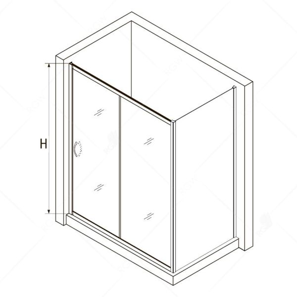 Душевой уголок RGW PA-76-1 (PA-016 + Z-060-2) 350876148-11 140x80см хром