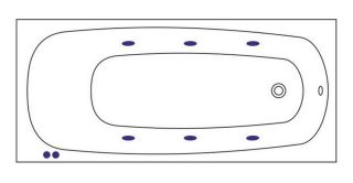 Гидромассажная ванна Whitecross Layla 0102.180080.100.SOFT.CR 180x80см Soft хром