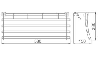 Полка для полотенец Haiba HB806 хром