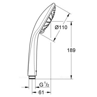 Лейка для душа Grohe Euphoria 27220000 хром