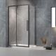 Душевой уголок Veconi Rovigo RV-034B, 1000х800х1950, черный, прозрачное стекло