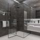 Душевой уголок Veconi Rovigo RV-073B, 800х800х1950, черный, прозрачное стекло