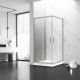Душевой уголок Veconi Rovigo RV-83, 1000х1000х1950, никель брашинг, прозрачное стекло