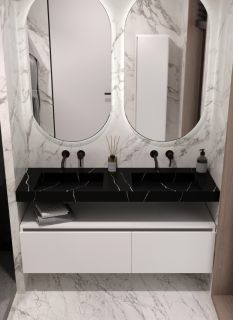 Раковина Armadi Art Flat 859-140-NM 140 см nero marquina