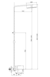 Душевая стойка Haiba HB24803 сталь