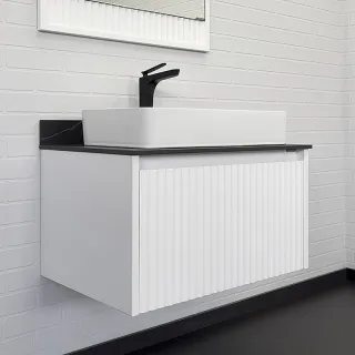 Тумба с раковиной Comforty Марсель 00-00013396 75 см Белая матовая