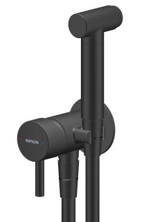 Гигиенический душ Sancos Atom SC2001MB со смесителем чёрный матовый