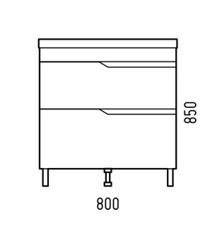 Тумба под раковину Corozo Теона SD-00001512 80см Z2 белый