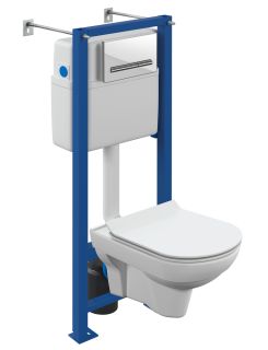 Комплект Cersanit 64439 CITY CO DPL EO SLIM + VECTOR + PILOT СТЕКЛО БЕЛЫЙ