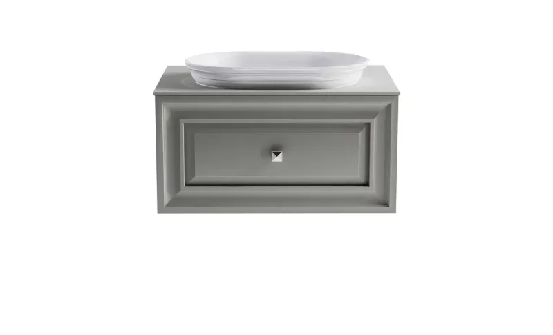 Тумба с раковиной Astra-Form Шарм 4631177715020 80 см серый матовый