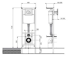 Инсталляция Santek с клавишей смыва (бел)