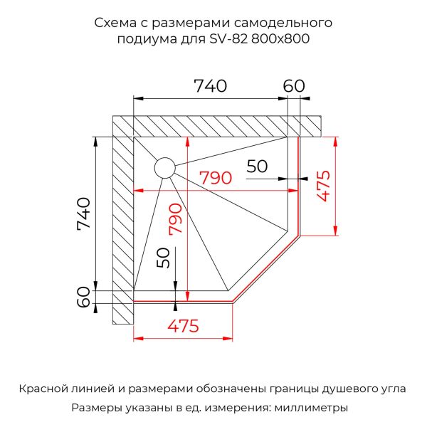 Душевой уголок RGW SV-82B "L" 33328288-34L 80x80 см чёрный