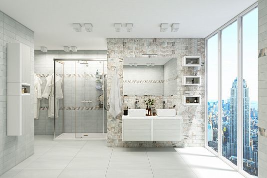 Шкаф Акватон Брук дуб латте 1A202503BCDL0