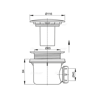 Сифон для душевого поддона AlcaPlast Lux хром A49K