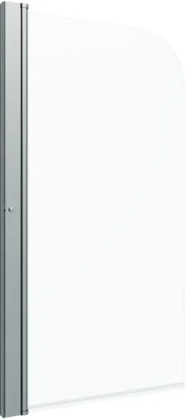 Штора на ванну Triton Соло Щ0000038541 75 см профиль черный стекло прозрачное