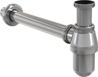 Сифон для умывальника ?32, цельнометаллический, с накидной гайкой 5/4", арт. A431
